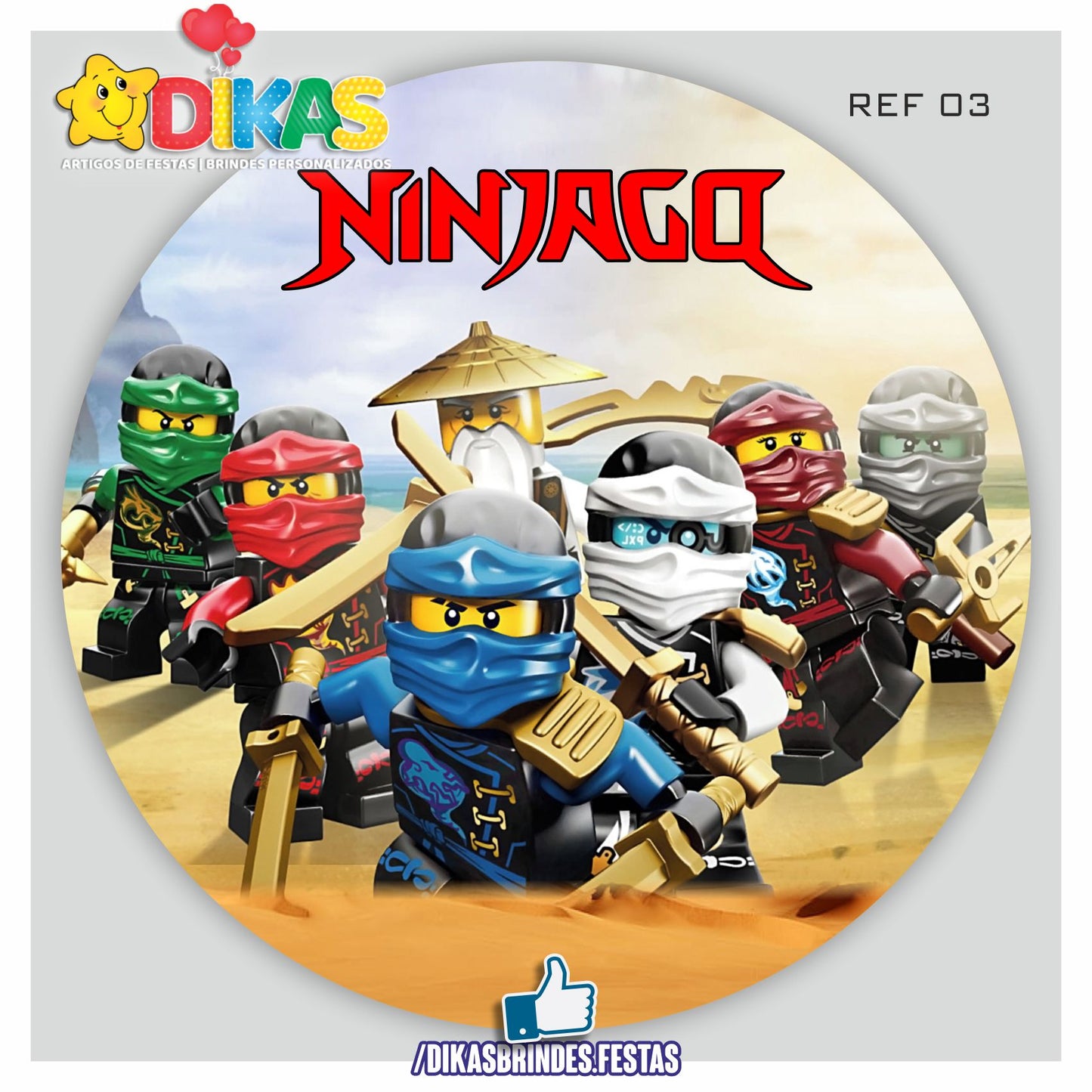 PAINEL CENÁRIO REDONDO - NINJAGO