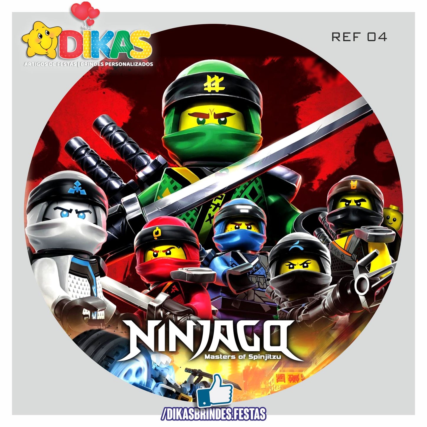 PAINEL CENÁRIO REDONDO - NINJAGO