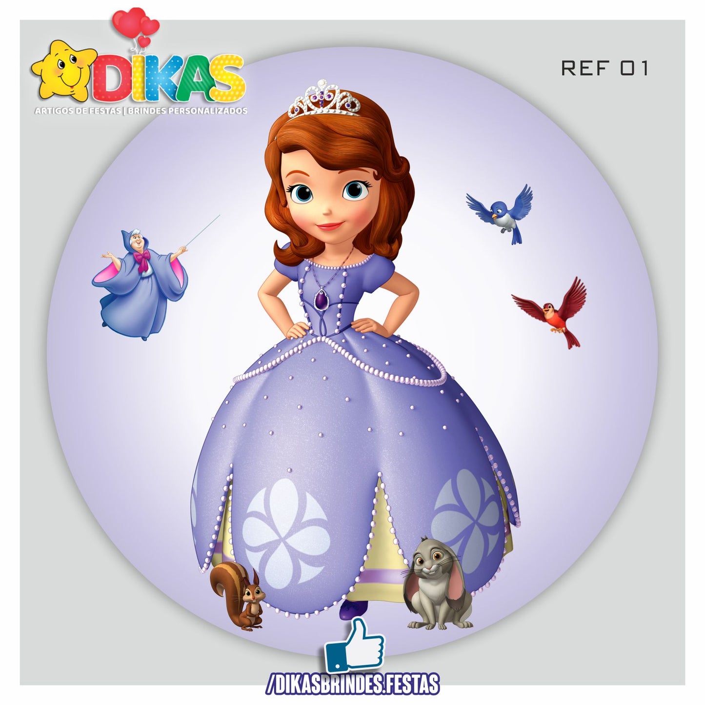 PAINEL CENÁRIO REDONDO - PRINCESA SOFIA