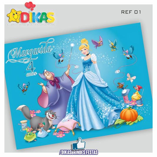 PAINEL TEMÁTICO E/OU PERSONALIZADO - CINDERELA