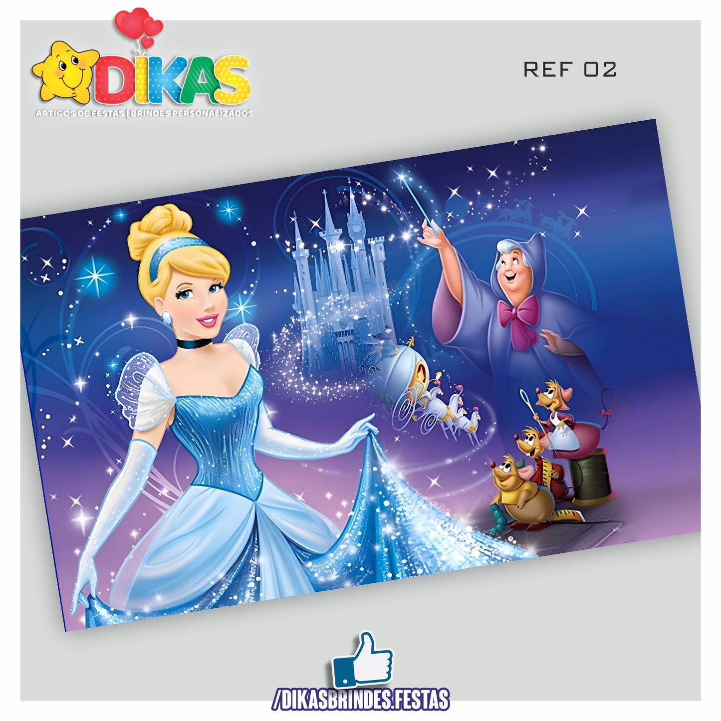 PAINEL TEMÁTICO E/OU PERSONALIZADO - CINDERELA