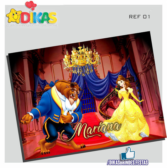 PAINEL TEMÁTICO E/OU PERSONALIZADO - A BELA E A FERA