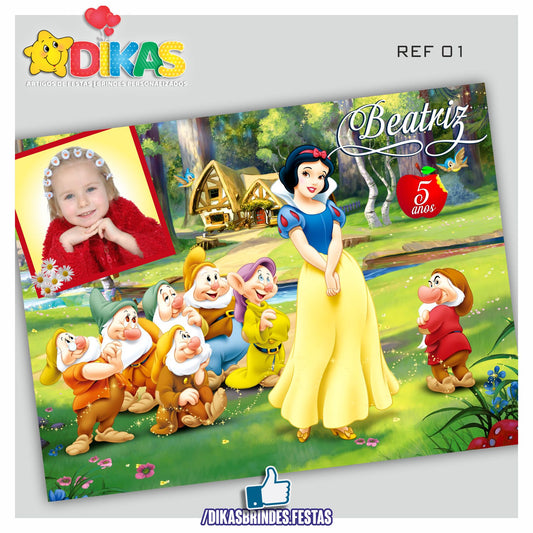 PAINEL TEMÁTICO E/OU PERSONALIZADO - BRANCA DE NEVE