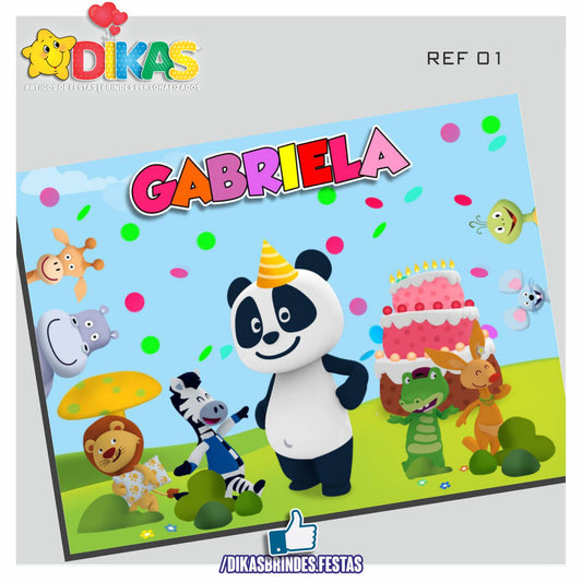 PAINEL TEMÁTICO E/OU PERSONALIZADO - PANDA E OS AMIGOS