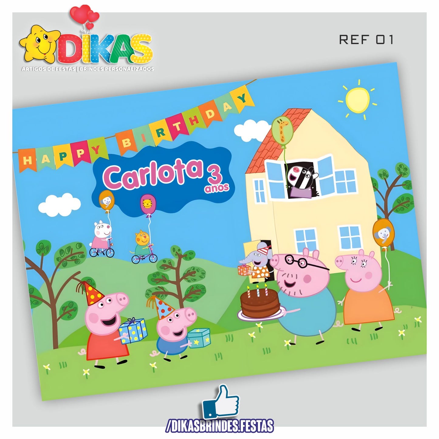 PAINEL TEMÁTICO E/OU PERSONALIZADO - PORQUINHA PEPPA