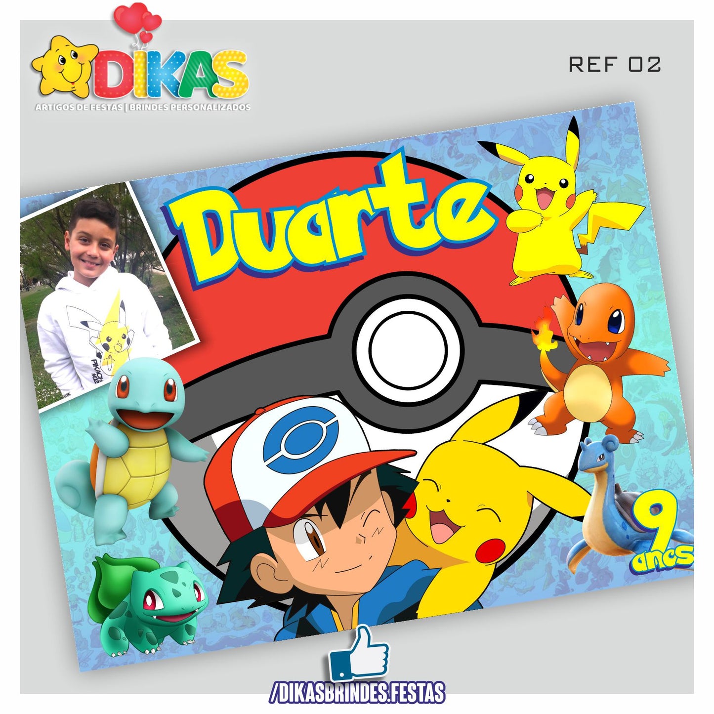 PAINEL TEMÁTICO E/OU PERSONALIZADO - POKÉMON