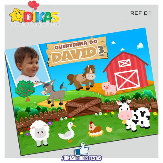 PAINEL TEMÁTICO E/OU PERSONALIZADO - ANIMAIS DA QUINTA