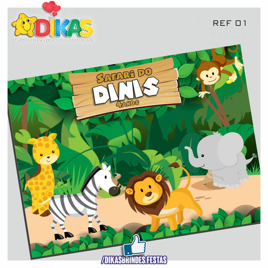 PAINEL TEMÁTICO E/OU PERSONALIZADO - ANIMAIS DA SELVA