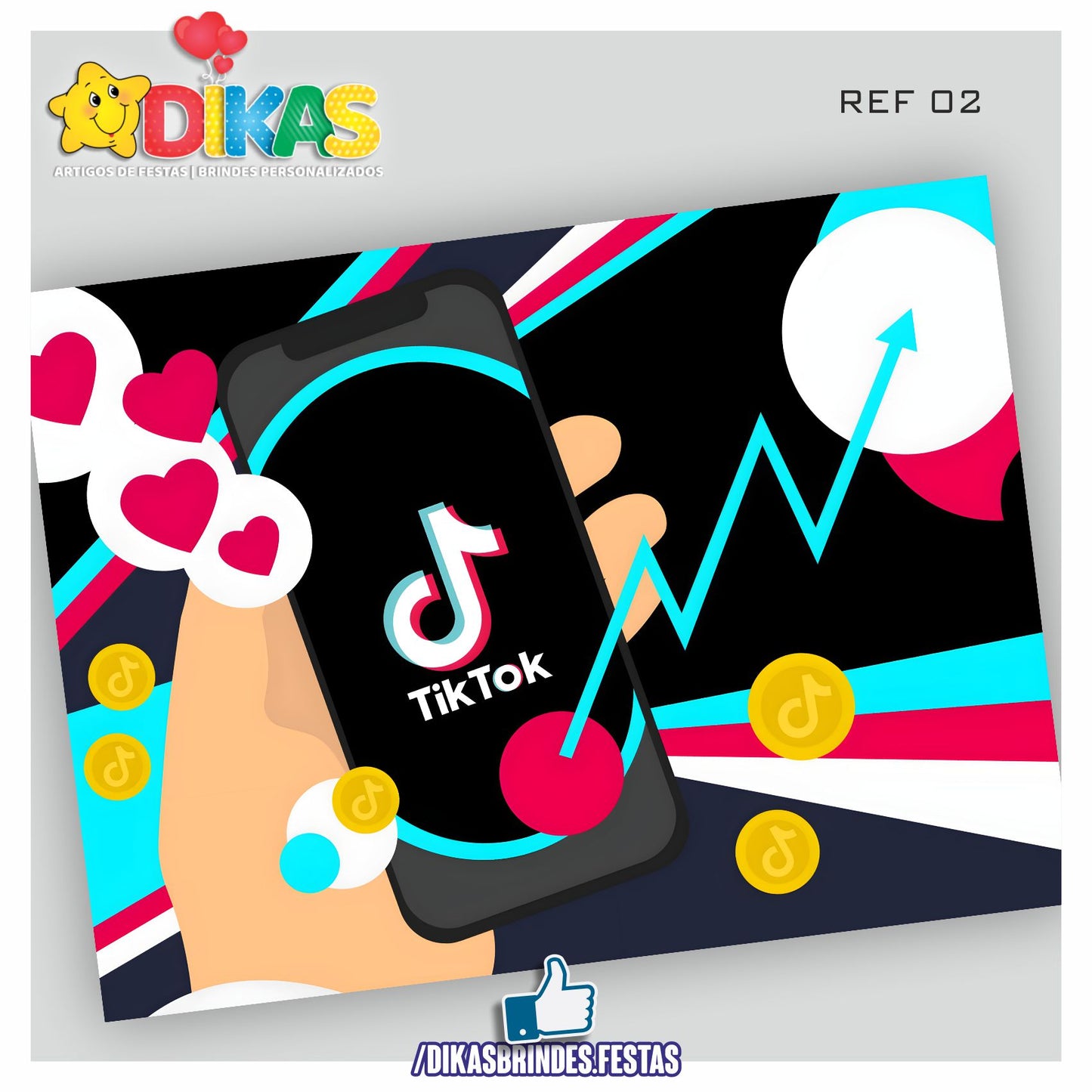PAINEL TEMÁTICO E/OU PERSONALIZADO - TIK TOK