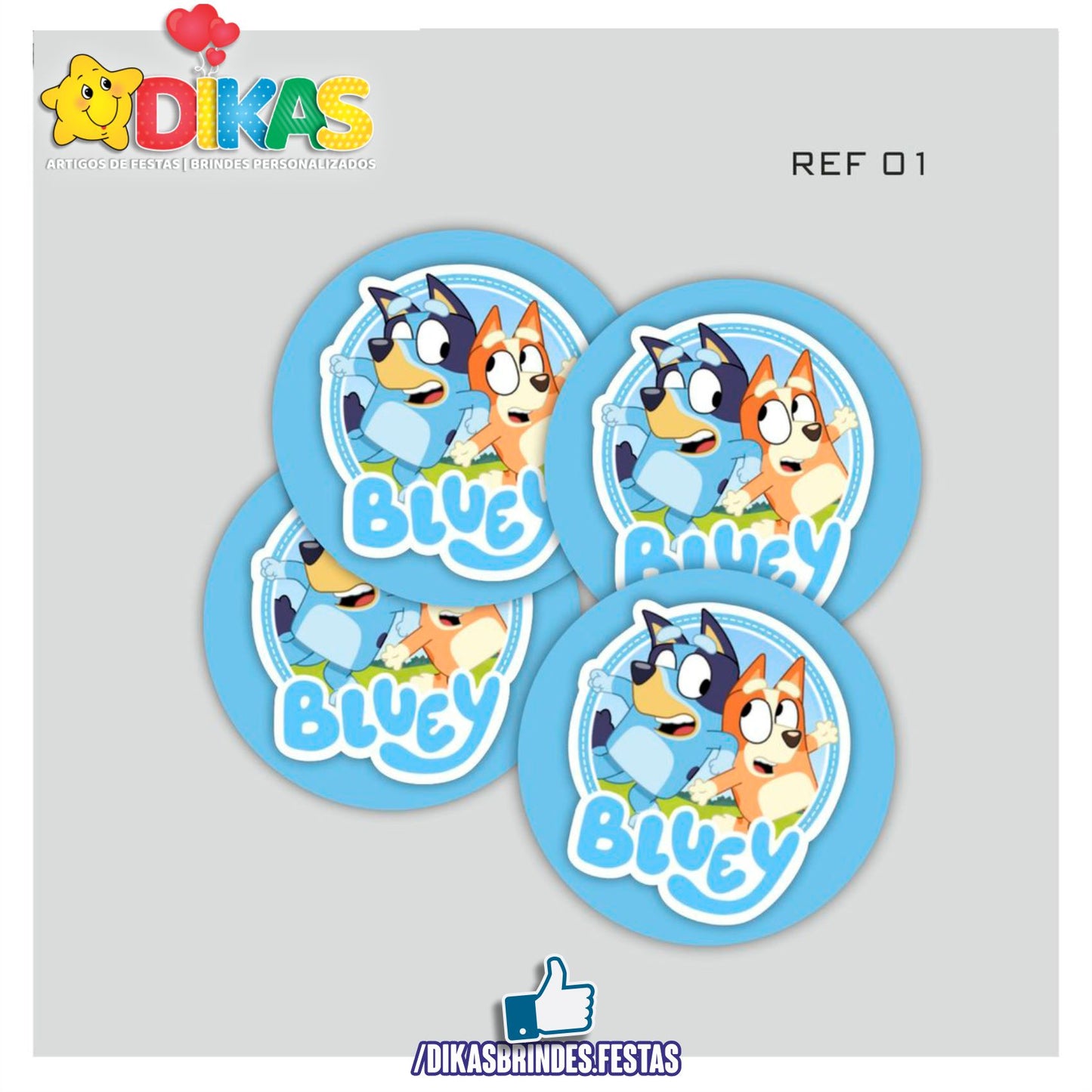 AUTOCOLANTE 5cm - BLUEY