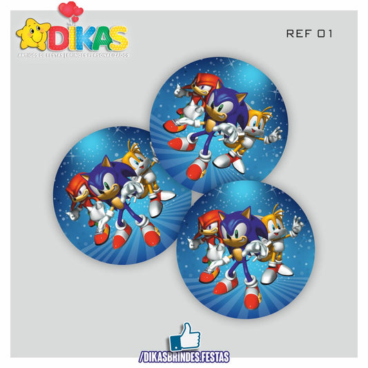 AUTOCOLANTE 5cm - SONIC