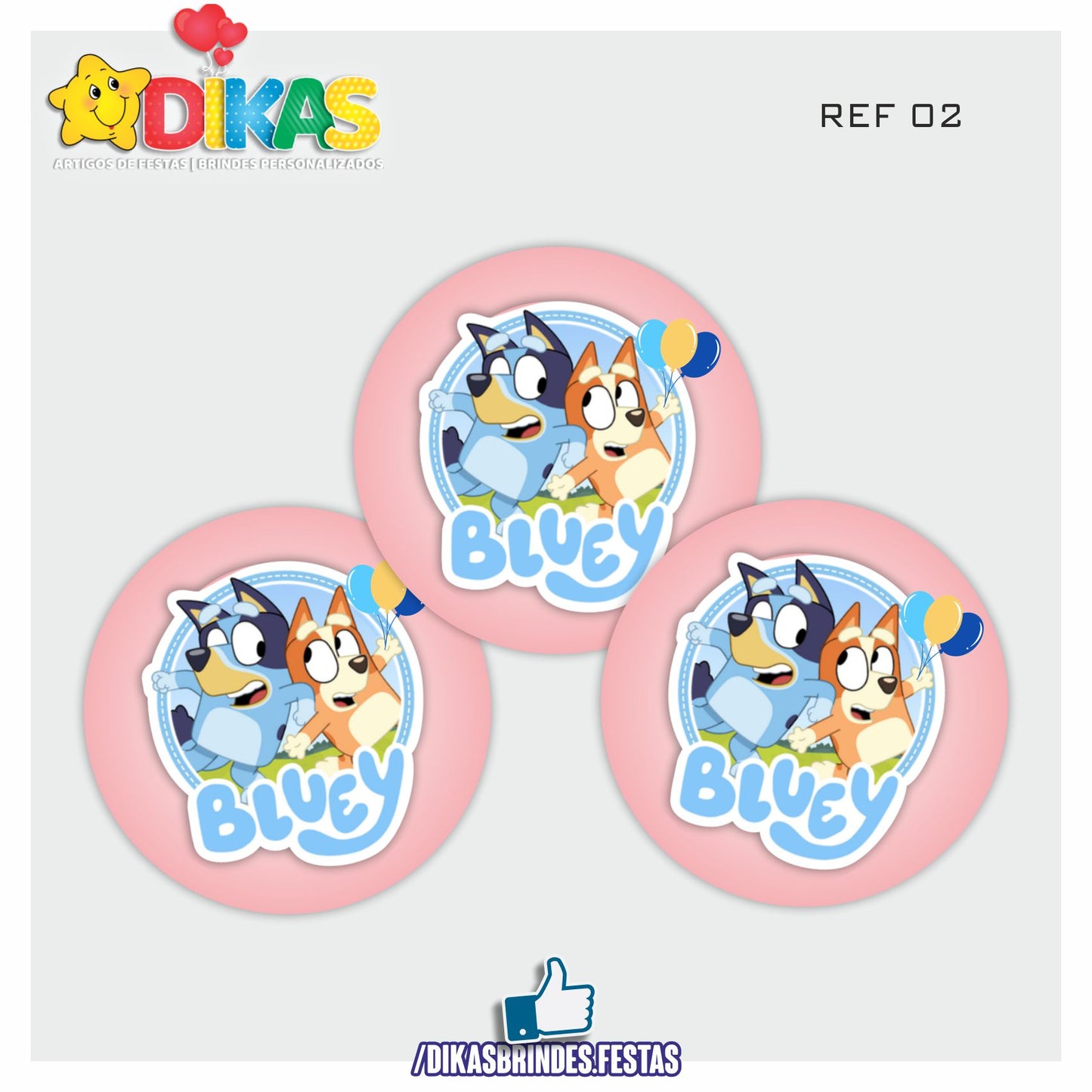 AUTOCOLANTE 5cm - BLUEY