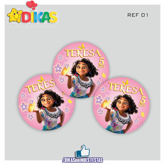 AUTOCOLANTE PERSONALIZADO (40 UNID) - ENCANTO