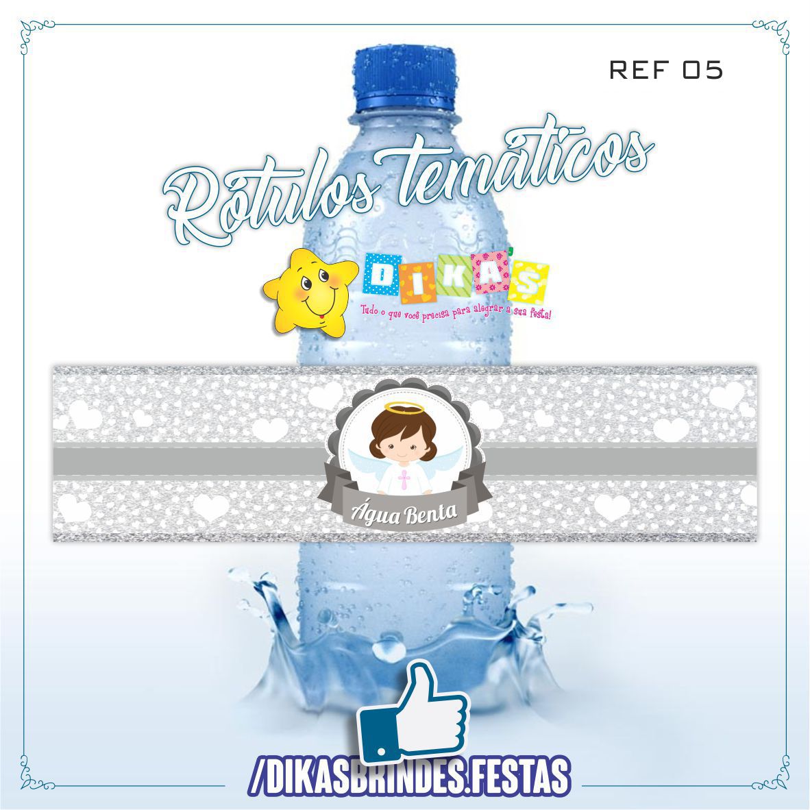 RÓTULO P/ GARRAFA DE ÁGUA - BATIZADO