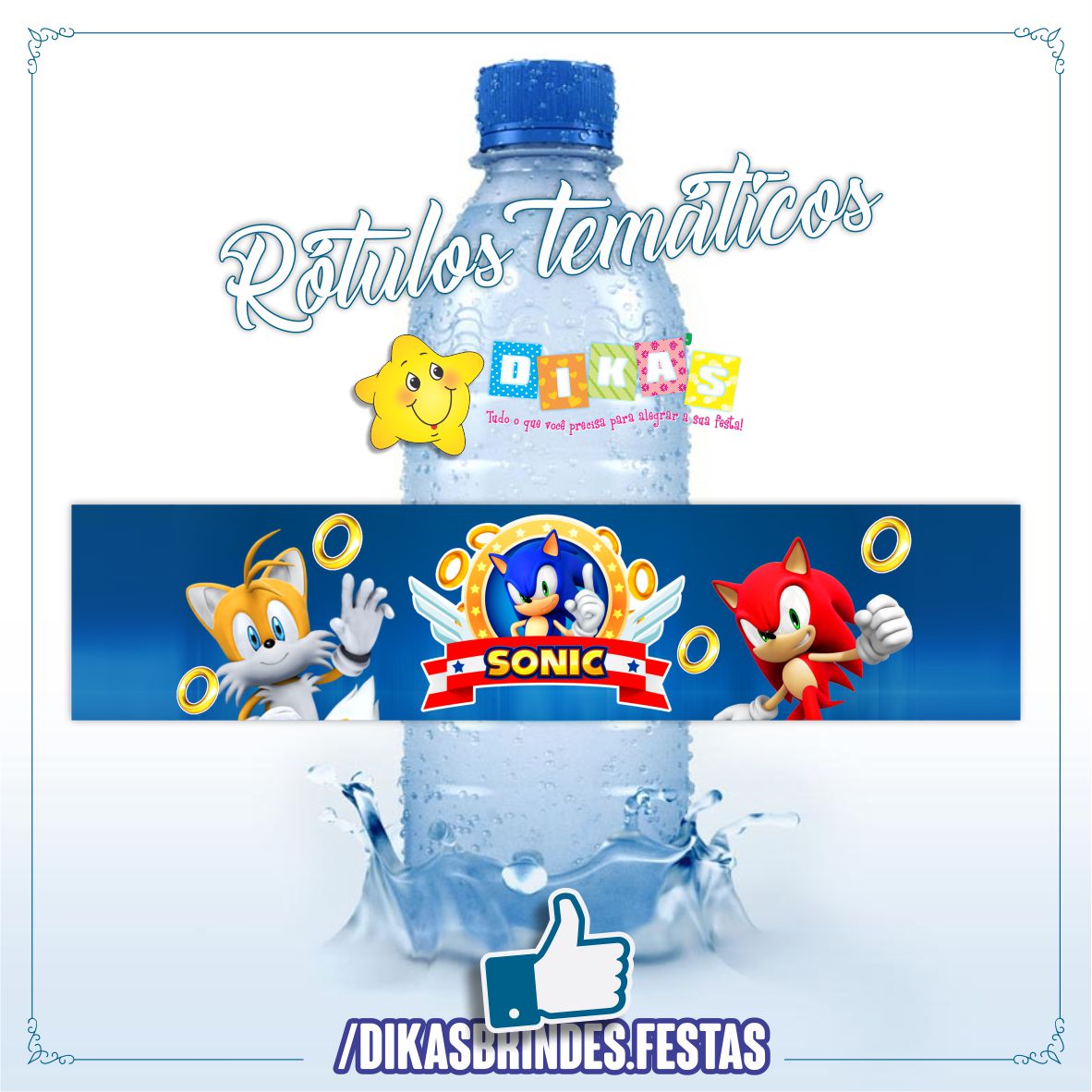 RÓTULO P/ GARRAFA DE ÁGUA - SONIC