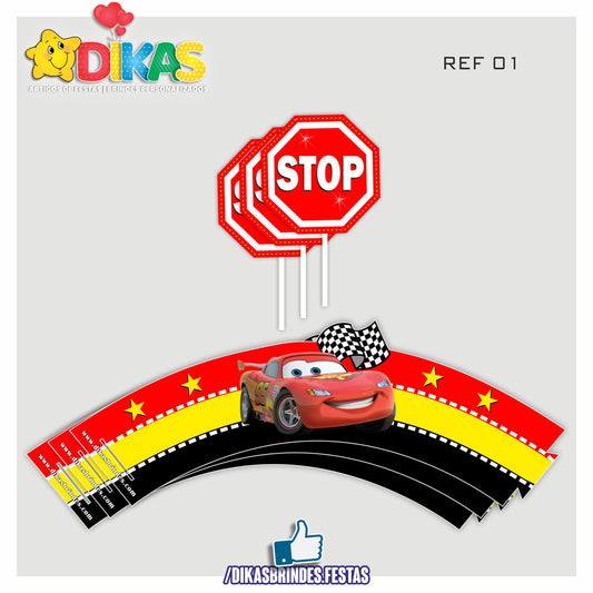 SAIA CUPCAKE + TOPPER - CARS