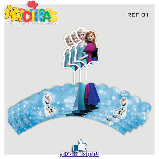 SAIA CUPCAKE + TOPPER - FROZEN