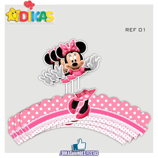 SAIA CUPCAKE + TOPPER - MINNIE ROSA