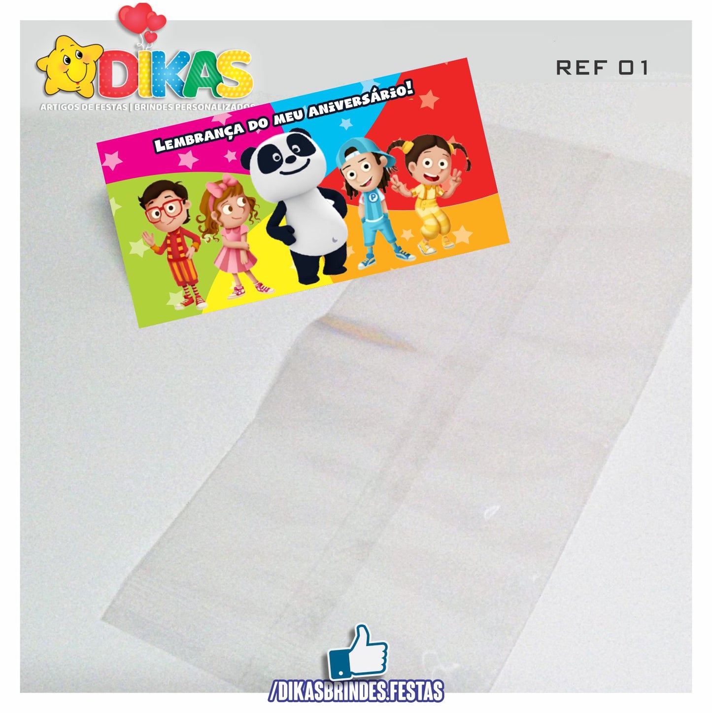 SACO PRENDA C/ TAG (6unid.) - PANDA E OS CARICAS