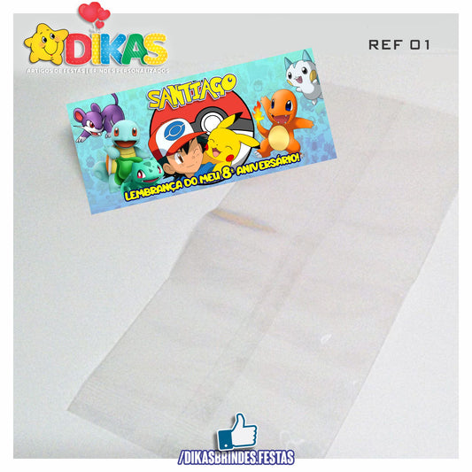 SACO PRENDA C/ TAG PERSONALIZADO - POKÉMON