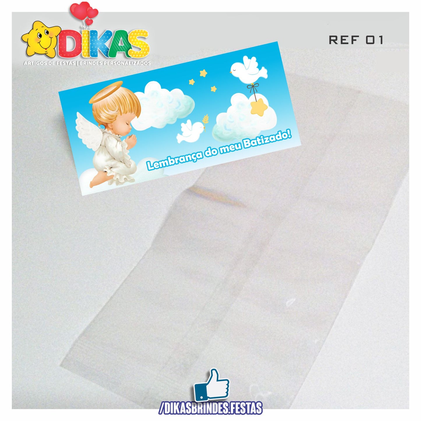 SACO PRENDA C/ TAG (6unid.) - BATIZADO