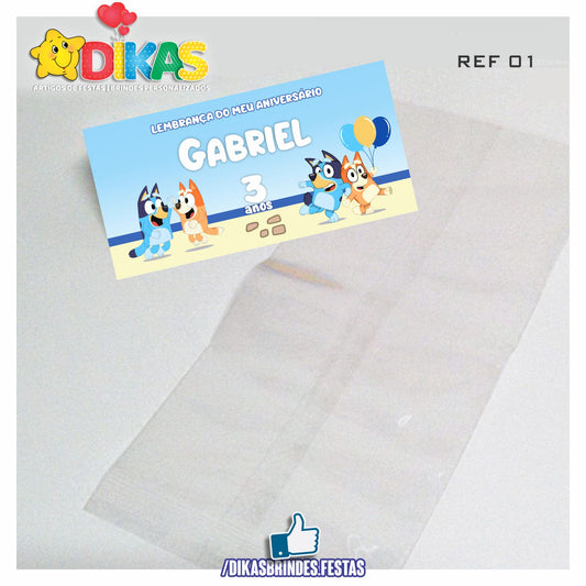 SACO PRENDA C/ TAG PERSONALIZADO - BLUEY