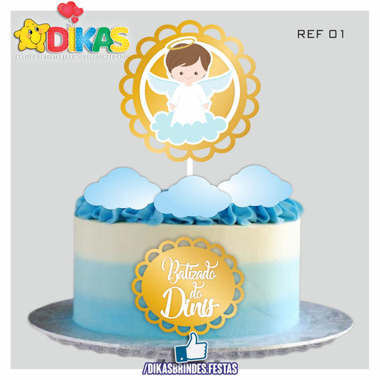 TOPO DE BOLO PERSONALIZADO - BATIZADO