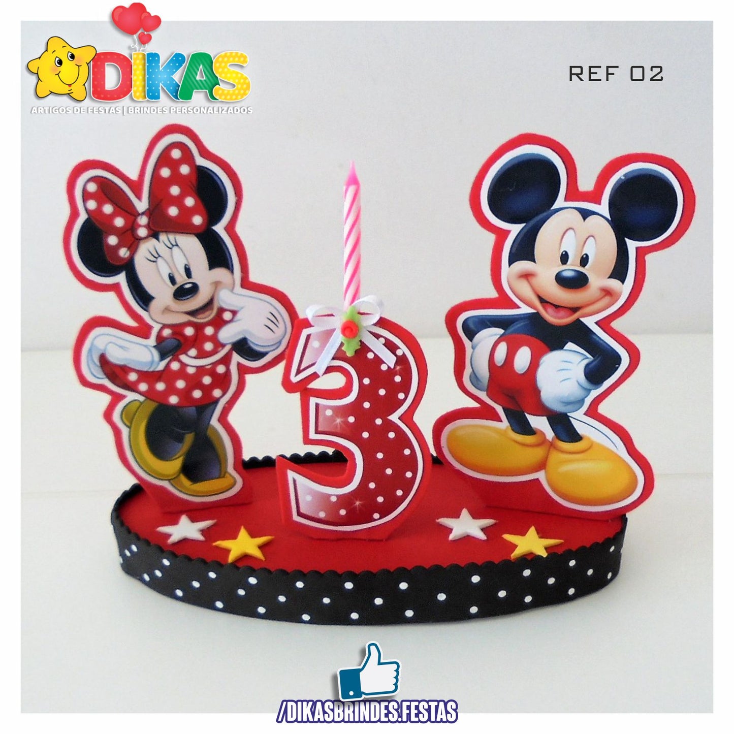 TOPO DE BOLO GRANDE C/ IDADE - MICKEY