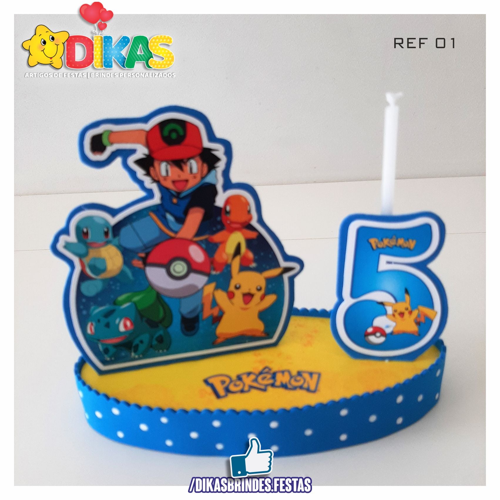 Topo De Bolo Topper De Bolo Aniversário Pokémon