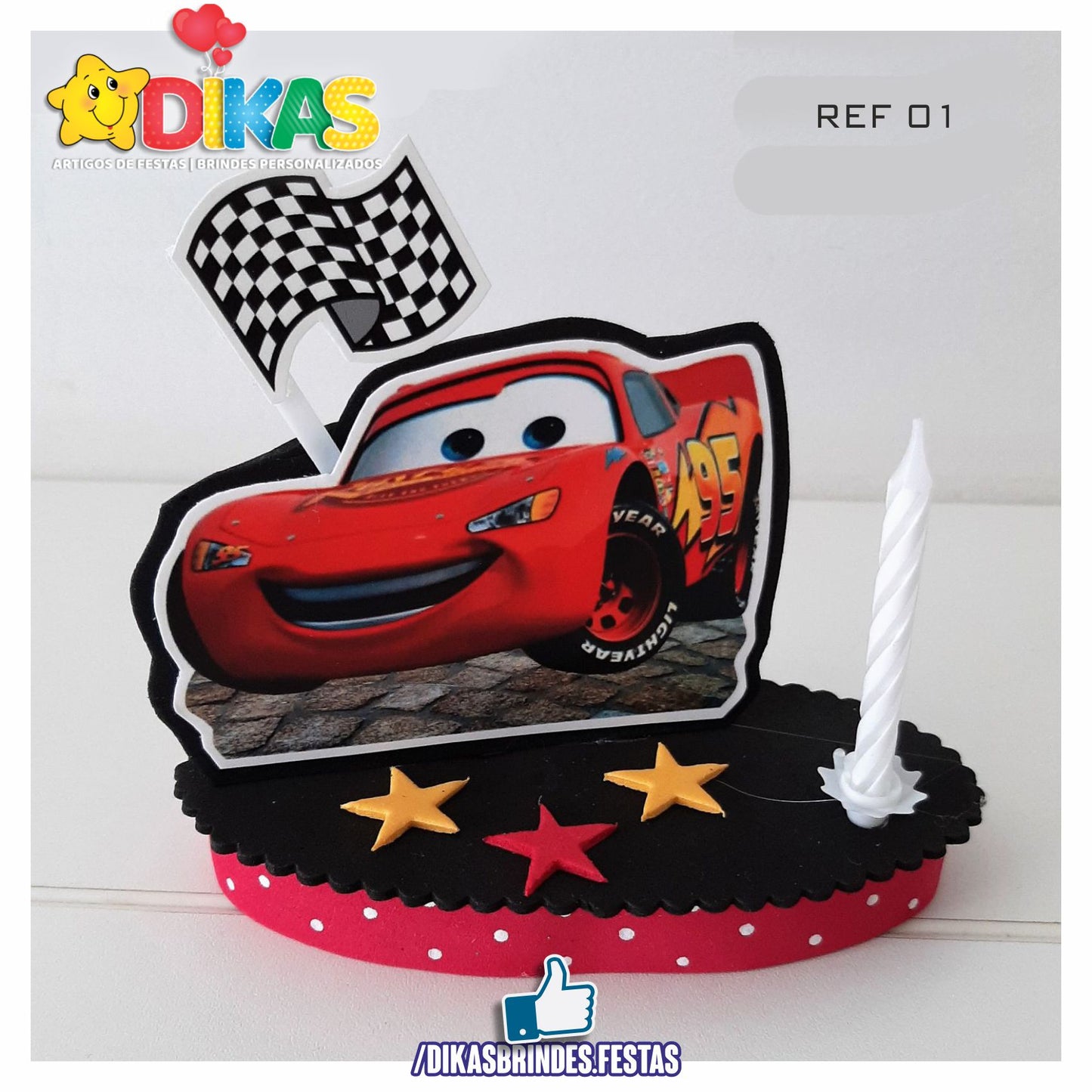 TOPO DE BOLO SIMPLES - CARS