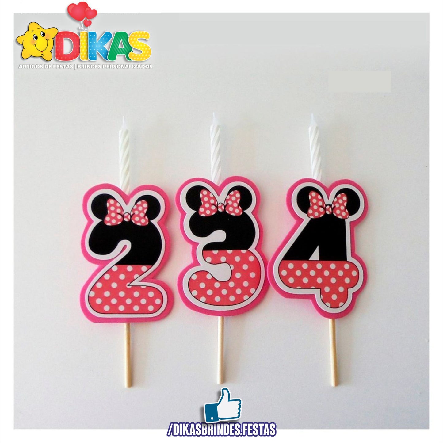 VELA ARTESANAL - MINNIE ROSA