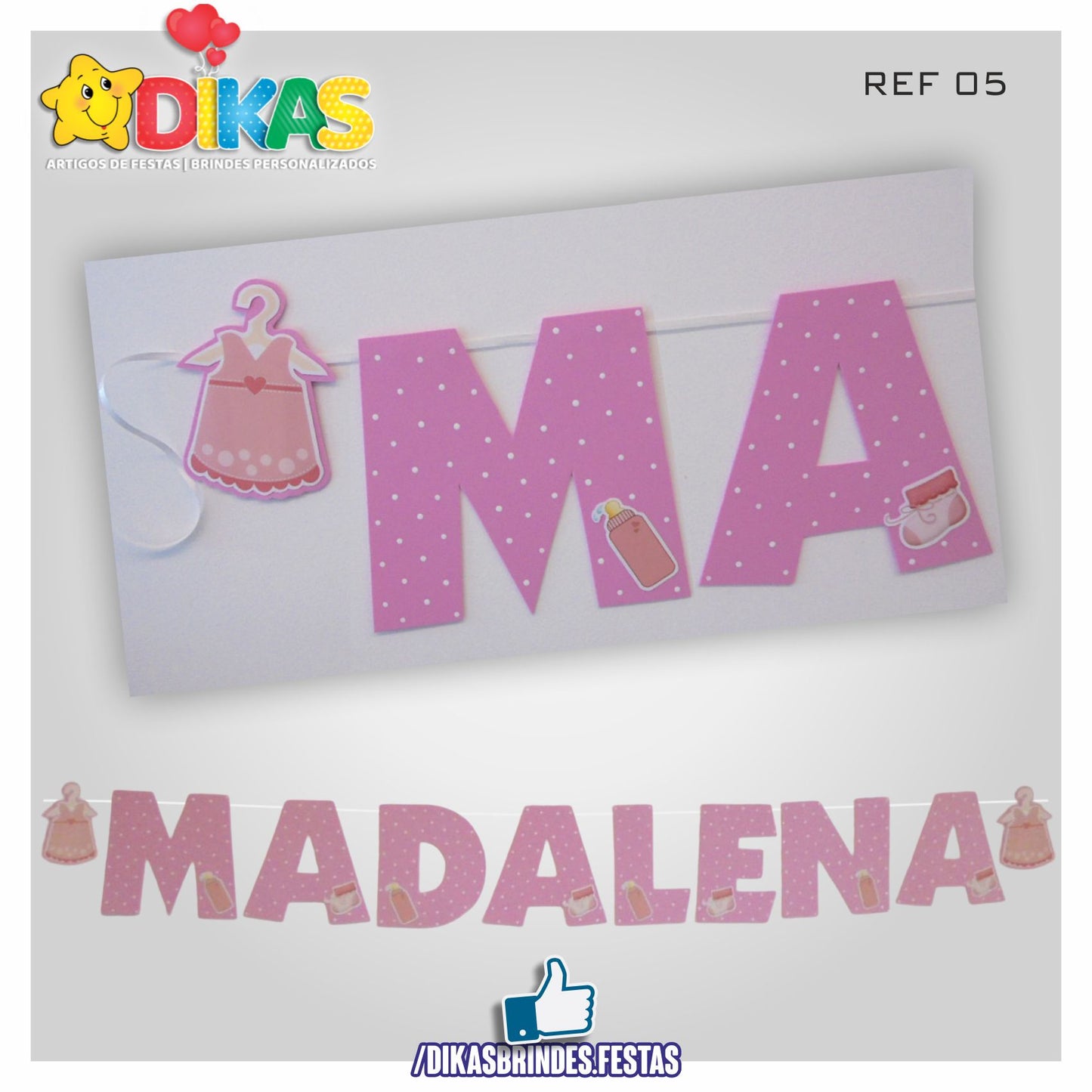 BANDEIROLAS TEMÁTICAS EM E.V.A - BEBÉ