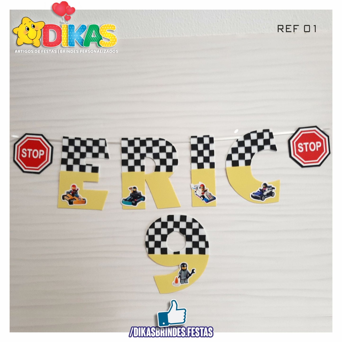 BANDEIROLAS TEMÁTICAS EM E.V.A - LEGO