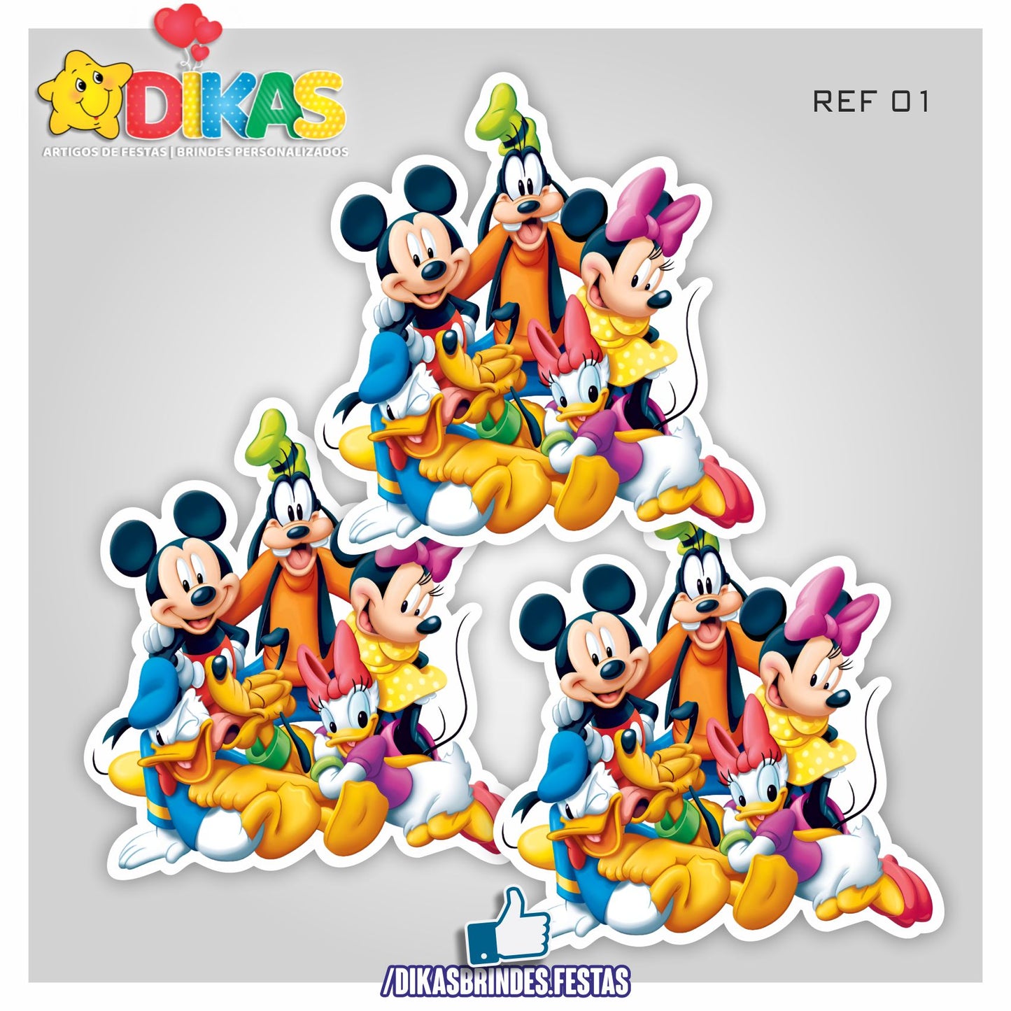APLIQUES GRANDES - MICKEY E OS AMIGOS