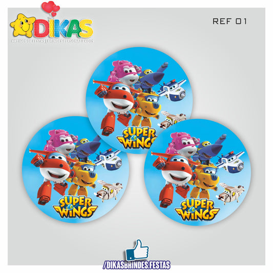 AUTOCOLANTE 5cm - SUPER WINGS