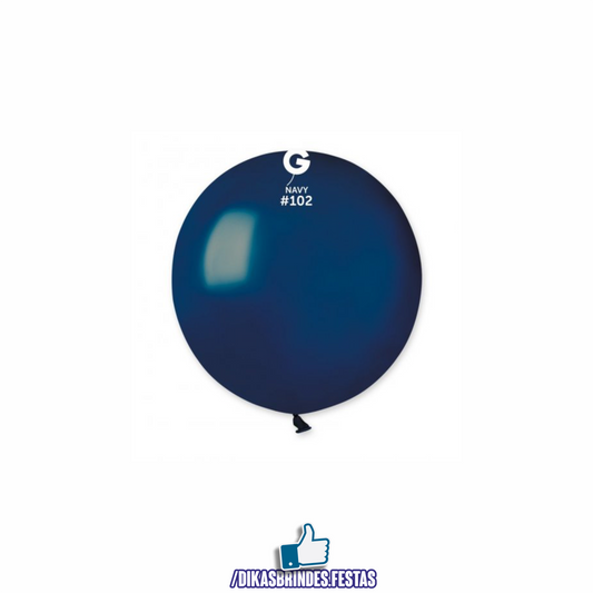 BALÃO LÁTEX AZUL NAVY - 19"