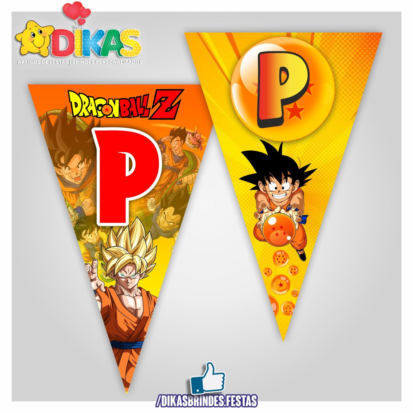 BANDEIROLA "PARABÉNS" - DRAGON BALL