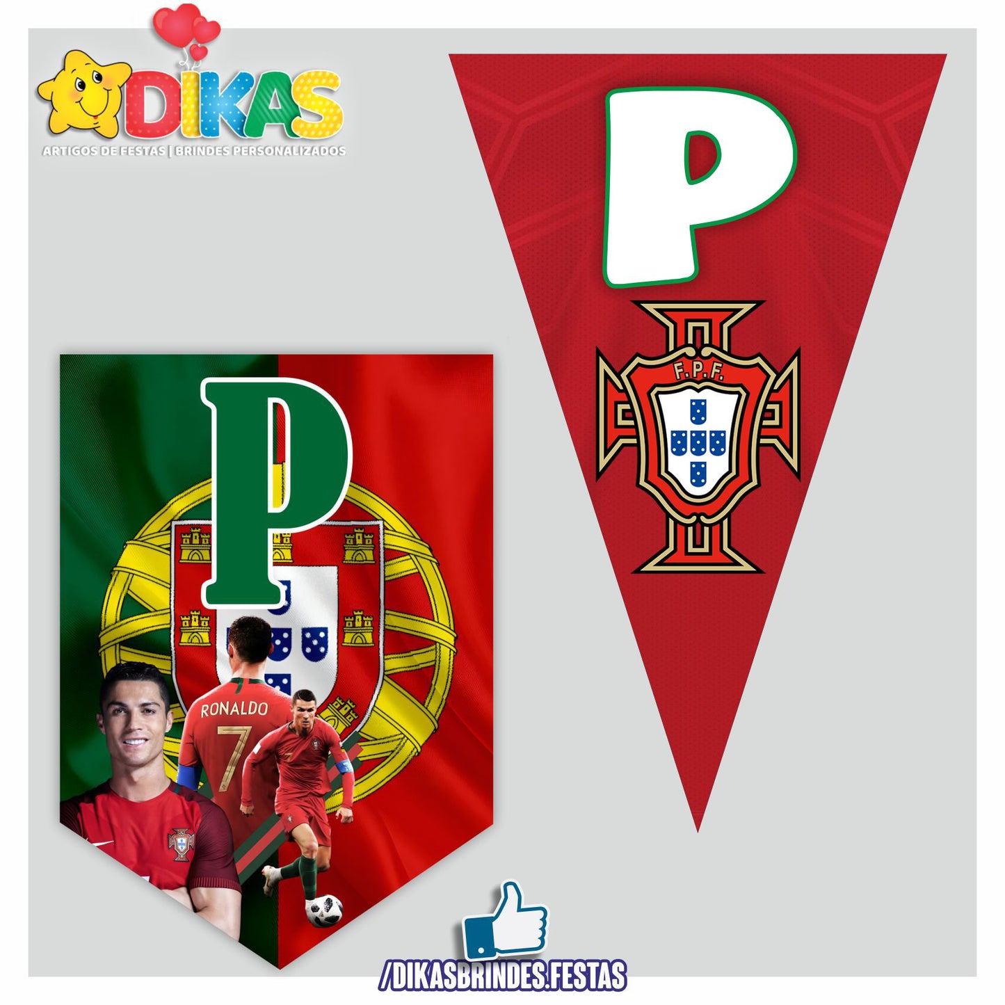 BANDEIROLA "PARABÉNS" - FUTEBOL PORTUGAL
