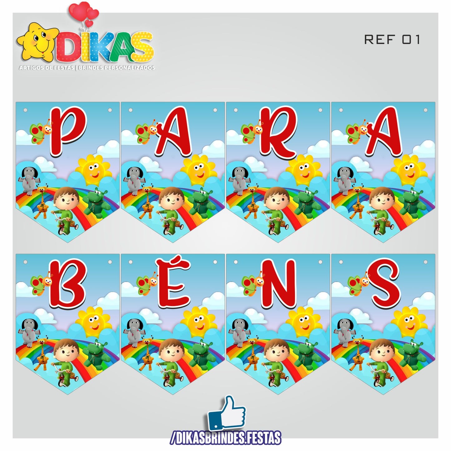 BANDEIROLA "PARABÉNS" - BABY TV