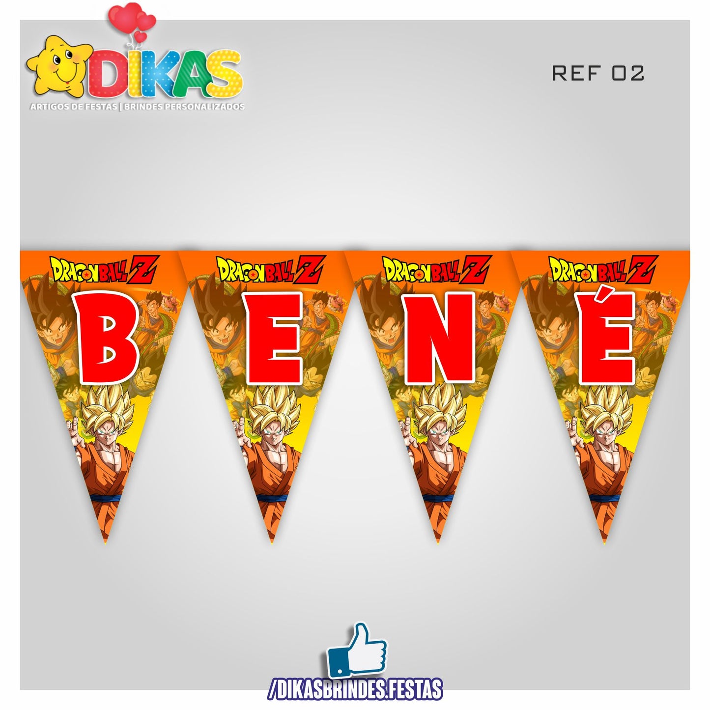 BANDEIROLA PERSONALIZADA - DRAGON BALL