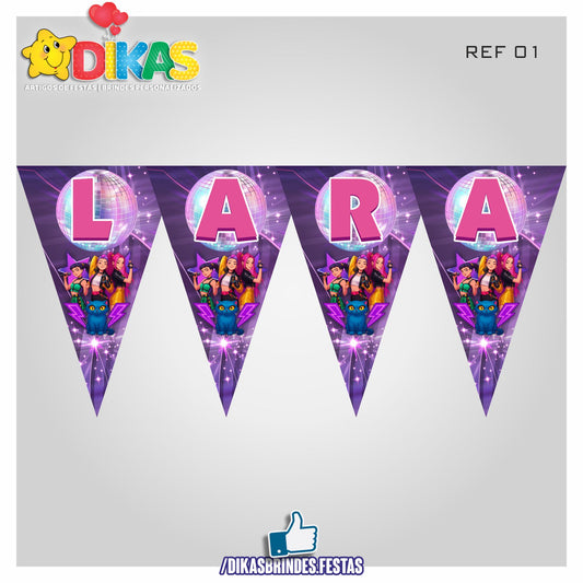 BANDEIROLA PERSONALIZADA - Guerreiras do K-POP