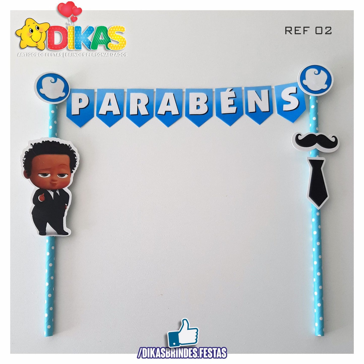 BANDEIRINHA DECORATIVA PARA BOLO - BOSS BABY