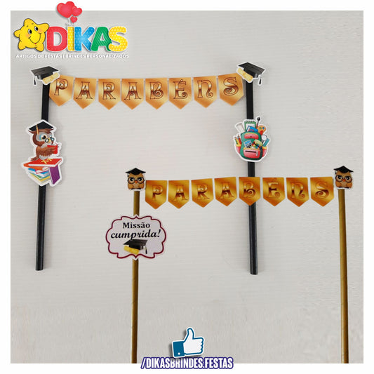 BANDEIRINHA DECORATIVA PARA BOLO - FINALISTAS