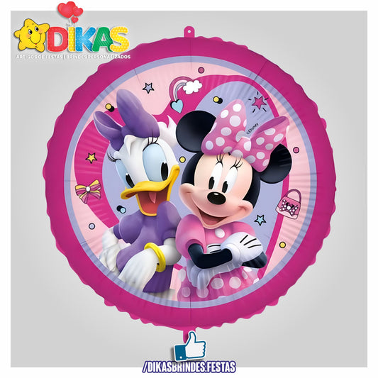 BALÃO FOIL MINNIE ROSA