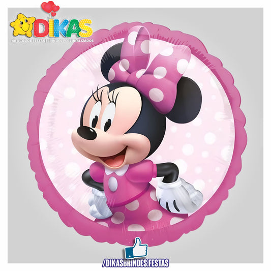BALÃO FOIL MINNIE ROSA