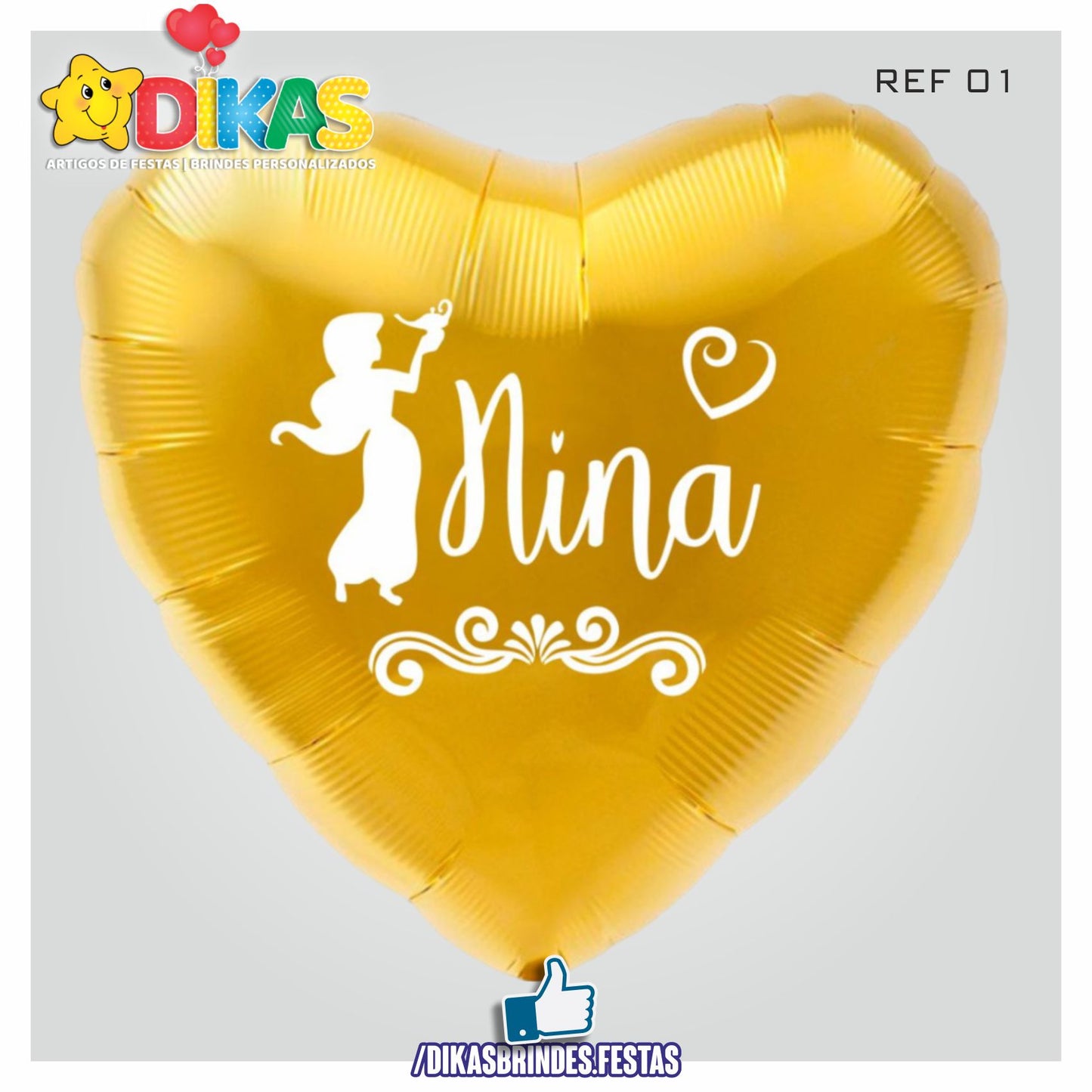 BALÃO FOIL PERSONALIZADO - JASMINE