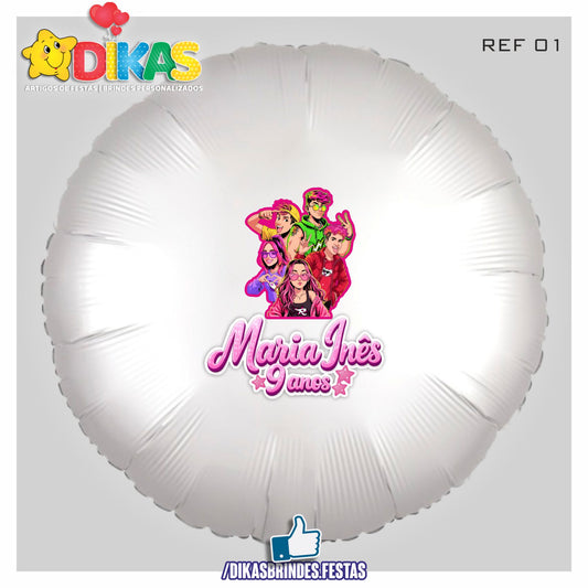 BALÃO FOIL PERSONALIZADO - GRUPO DOS ROSA