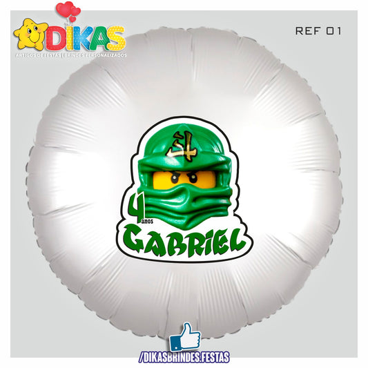 BALÃO FOIL PERSONALIZADO - NINJAGO