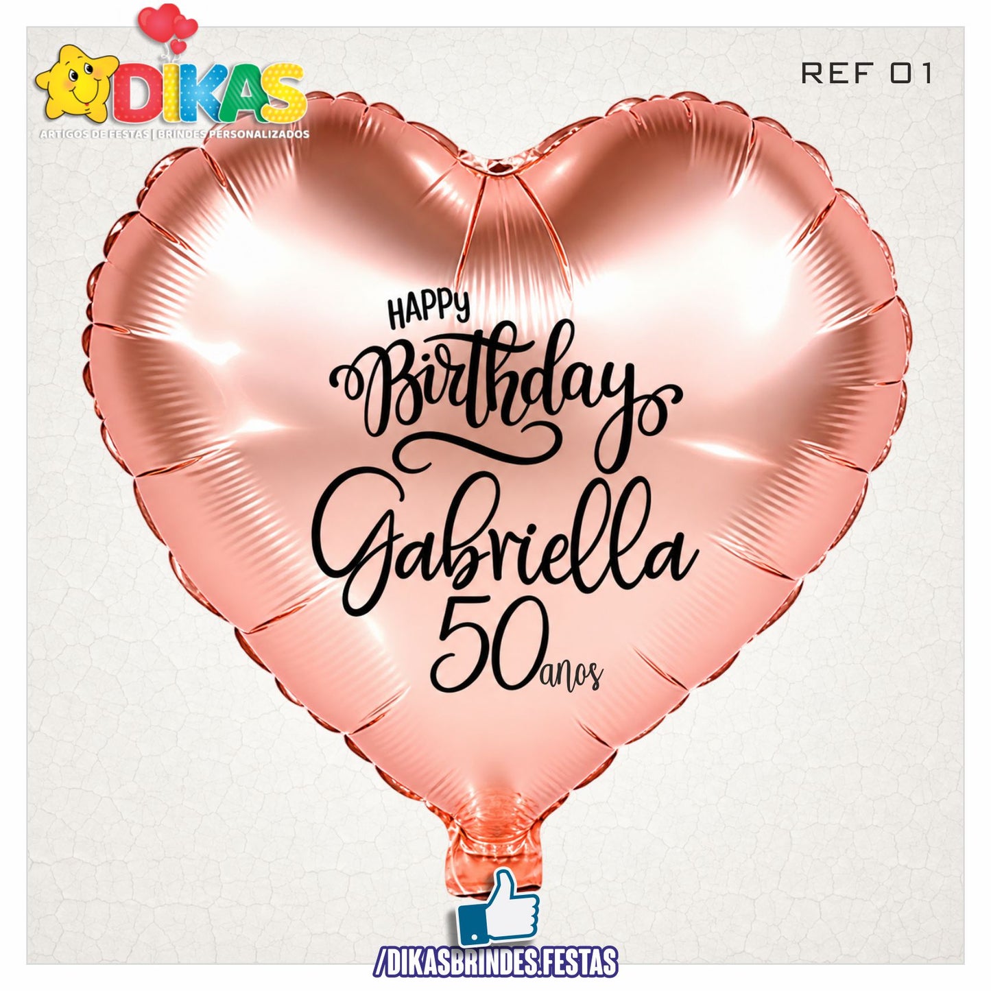 BALÃO FOIL PERSONALIZADO - 50 ANOS