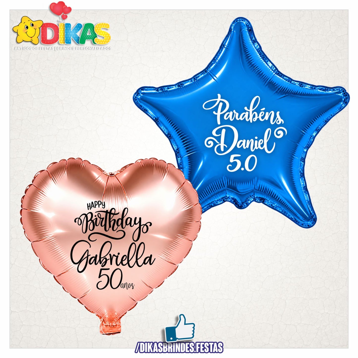 BALÃO FOIL PERSONALIZADO - 50 ANOS